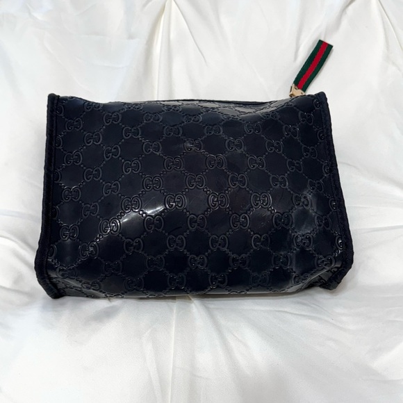 GUCCI RUBBER BLACK COSMETIC BAG - Picture 3 of 10